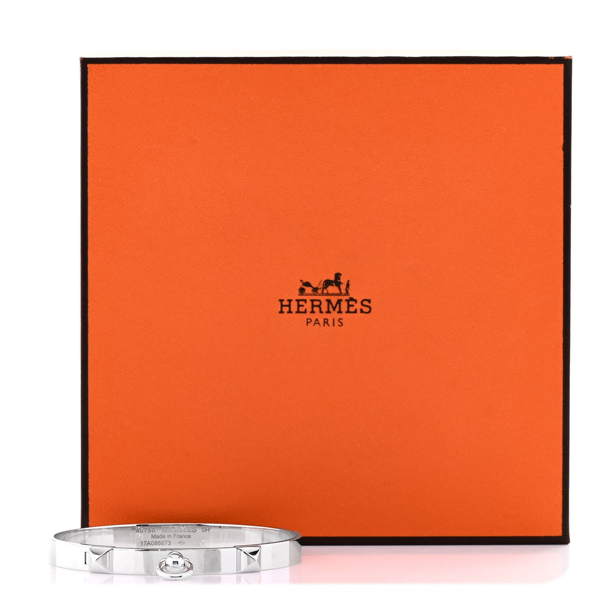 エルメス コリエドシアン ブレスレット 18K ホワイトゴールド HERMES COLLIER DE CHIEN BRACELET 18K WHITE GOLD