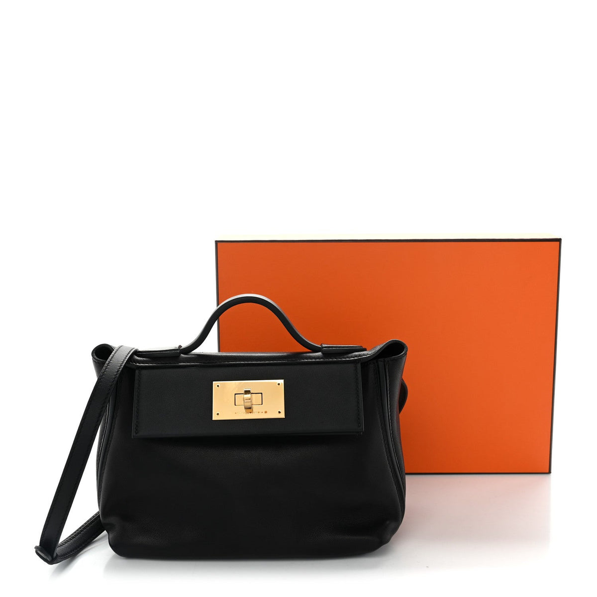 エルメス 24/24 ミニヴァンキャトル 21 Black エバーカラー / スイフト ゴールド金具 HERMES 24/24 21 BLACK EVERCOLOR / SWIFT GOLD HARDWARE