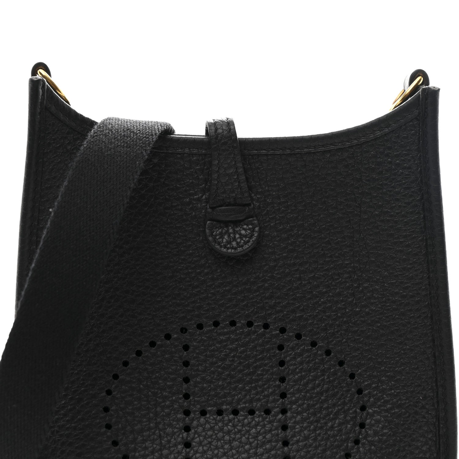 HERMES MINI EVELYNE TPM BLACK TAURILLON CLEMENCE GOLD HARDWARE