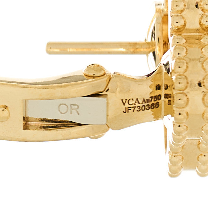 ヴァンクリーフ&アーペル ヴィンテージアルハンブラ ピアス マザーオブパール 18K イエローゴールド VAN CLEEF & ARPELS VINTAGE ALHAMBRA EARRINGS MOTHER OF PEARL 18K YELLOW GOLD