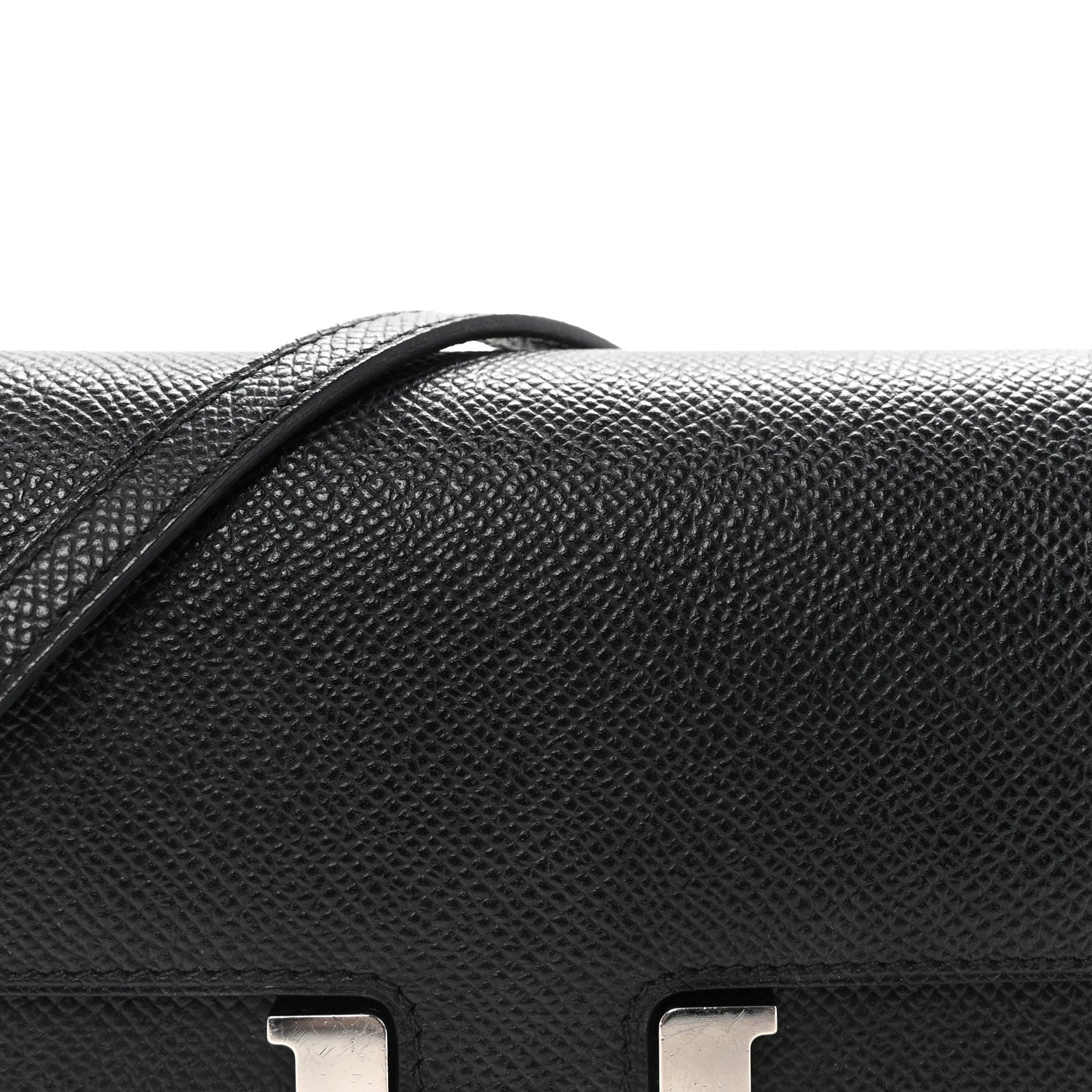 HERMES CONSTANCE TO GO WALLET BLACK EPSOM SILVER HARDWARE