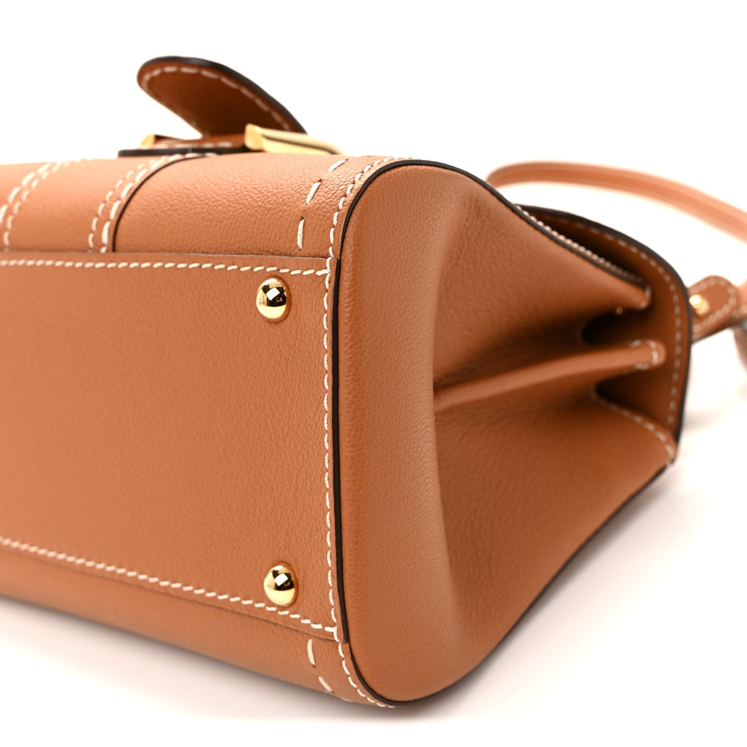 デルヴォー サーピケ ミニ サッチェル Vegetal Ivory グレインドロデオカーフスキン ゴールド金具 DELVAUX BRILLANT MINI SURPIQUE SATCHEL VEGETAL IVORY GRAINED RODEO CALFSKIN GOLD HARDWARE