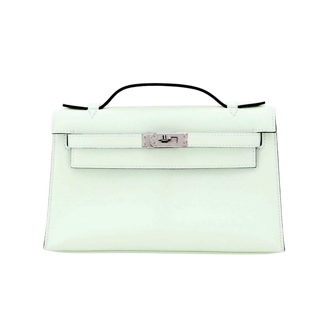 エルメス ポシェットケリー ヴェールフィズ スイフト シルバー金具 HERMES KELLY POCHETTE VERT FIZZ SWIFT SILVER HARDWARE