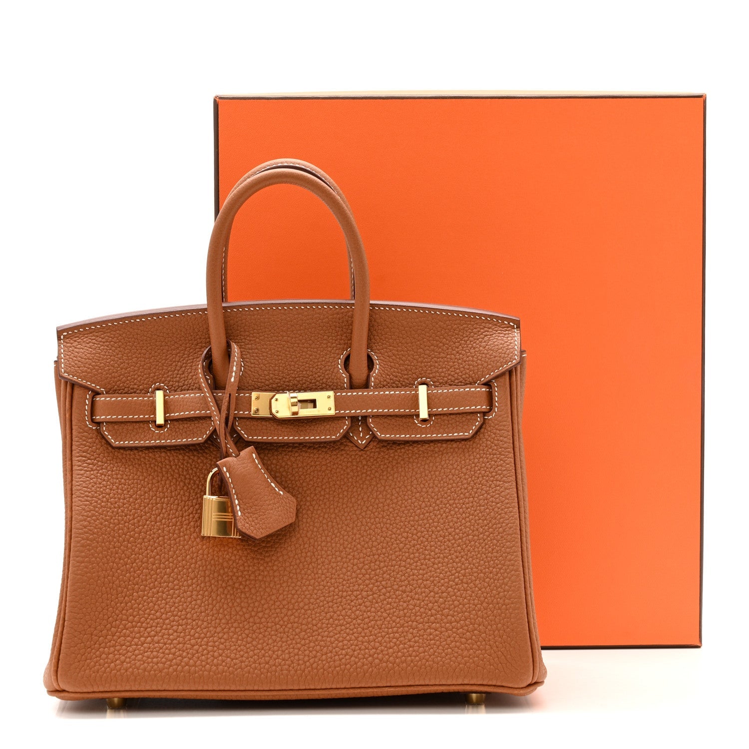 HERMES BIRKIN 25 GOLD TOGO GOLD HARDWARE