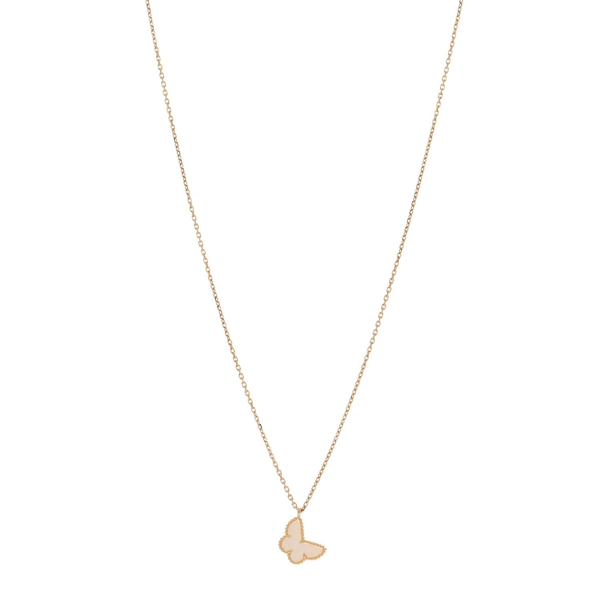 Van Cleef & Arpels Sweet Alhambra Pendant Necklace Mother of Pearl 18K Yellow Gold