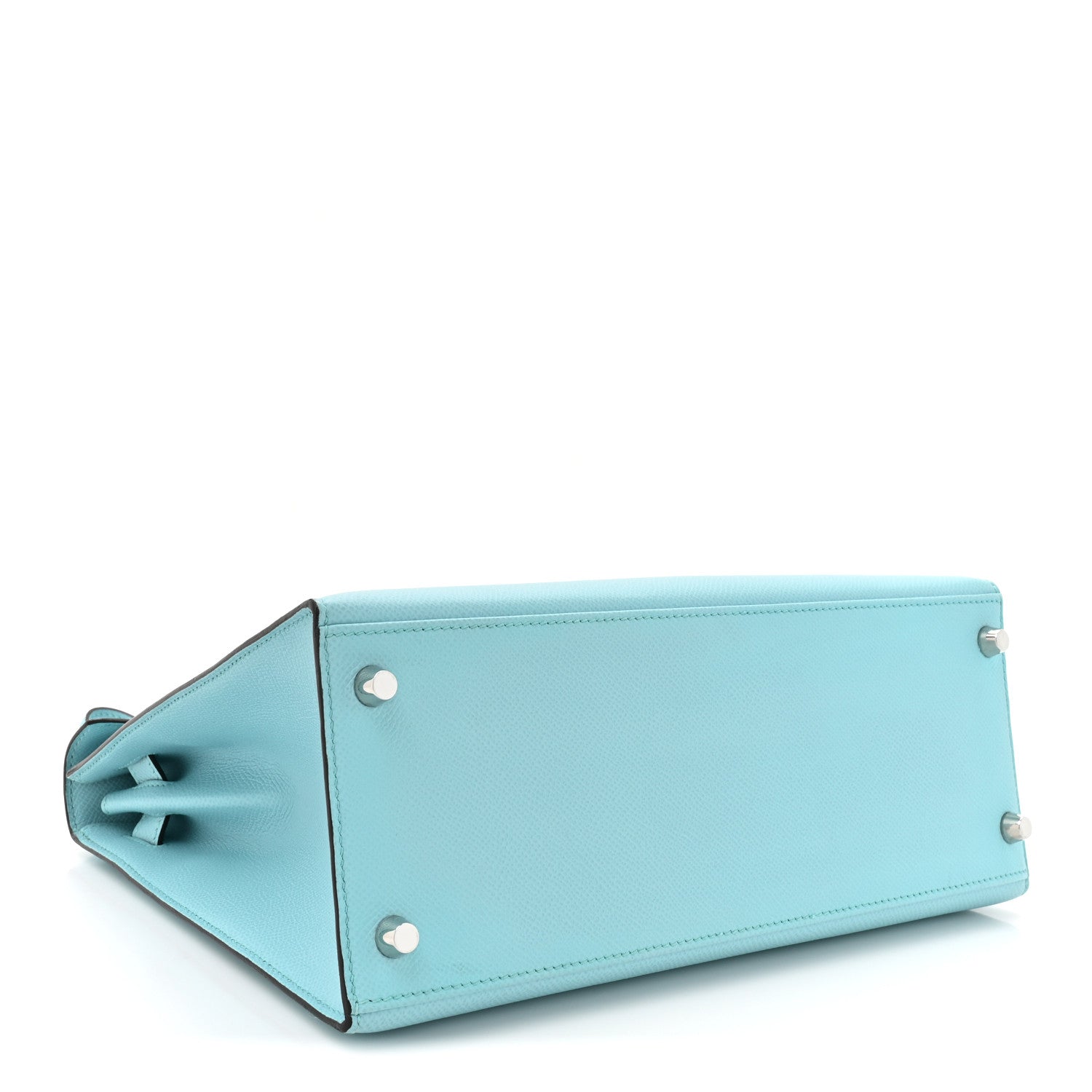 Hermes Kelly 28 Sellier Bleu Atoll Epsom Silver Hardware
