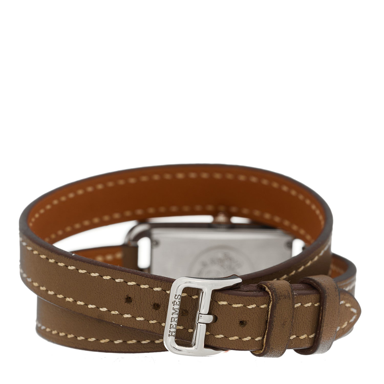 Hermès Swift 20mm Nantucket Double Tour Quartz Watch in Etoupe