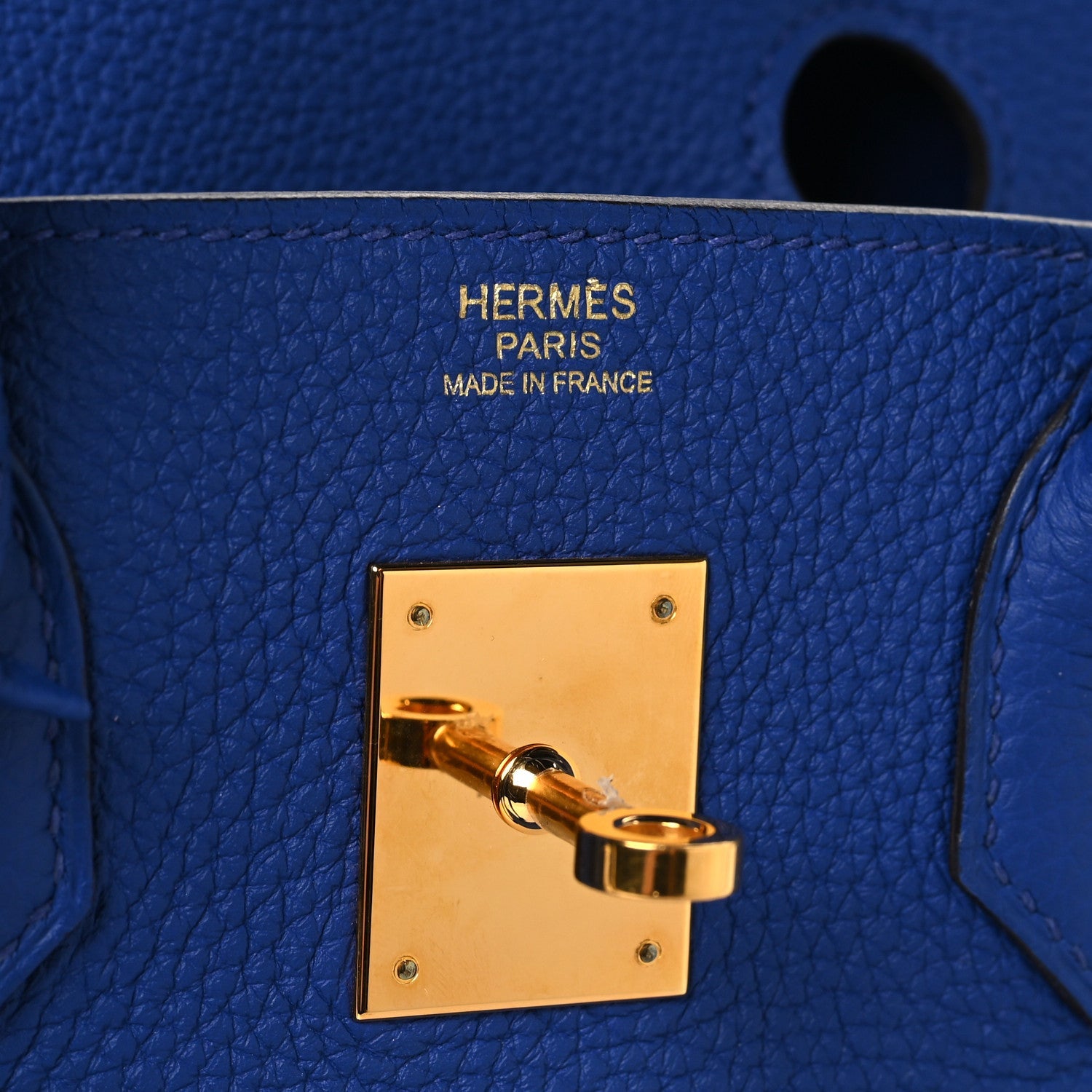 HERMES BIRKIN 30 BLEU ELECTRIQUE TOGO GOLD HARDWARE