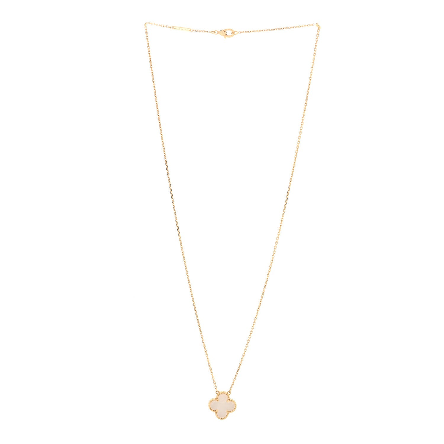 ヴァンクリーフ&アーペル ヴィンテージアルハンブラ ペンダントネックレス マザーオブパール 18K イエローゴールド VAN CLEEF & ARPELS VINTAGE ALHAMBRA PENDANT NECKLACE MOTHER OF PEARL 18K YELLOW GOLD