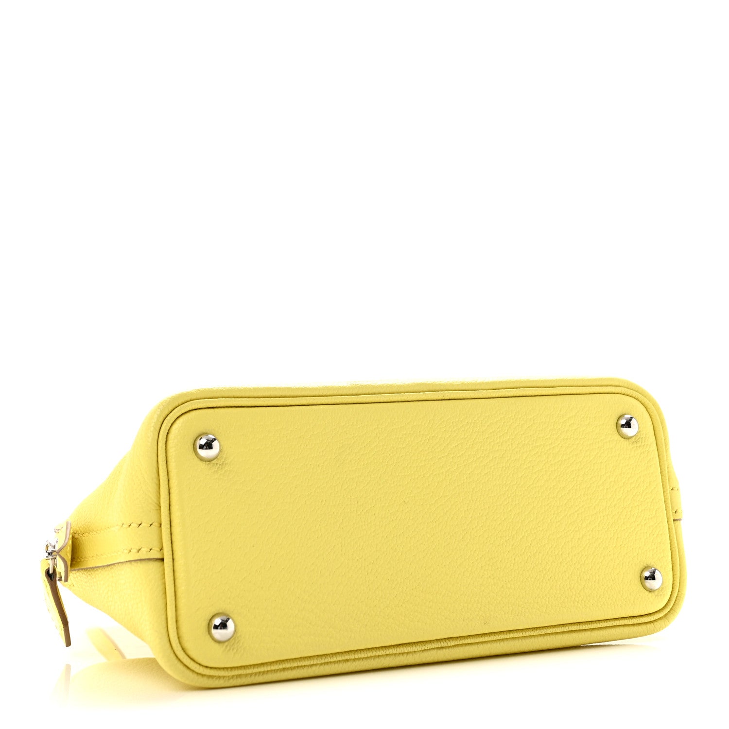 エルメス ミニボリード 1923 Jaune Bourgeon シェーブルミゾール シルバー金具 HERMES MINI BOLIDE 1923 JAUNE BOURGEON CHEVRE MYSORE SILVER HARDWARE