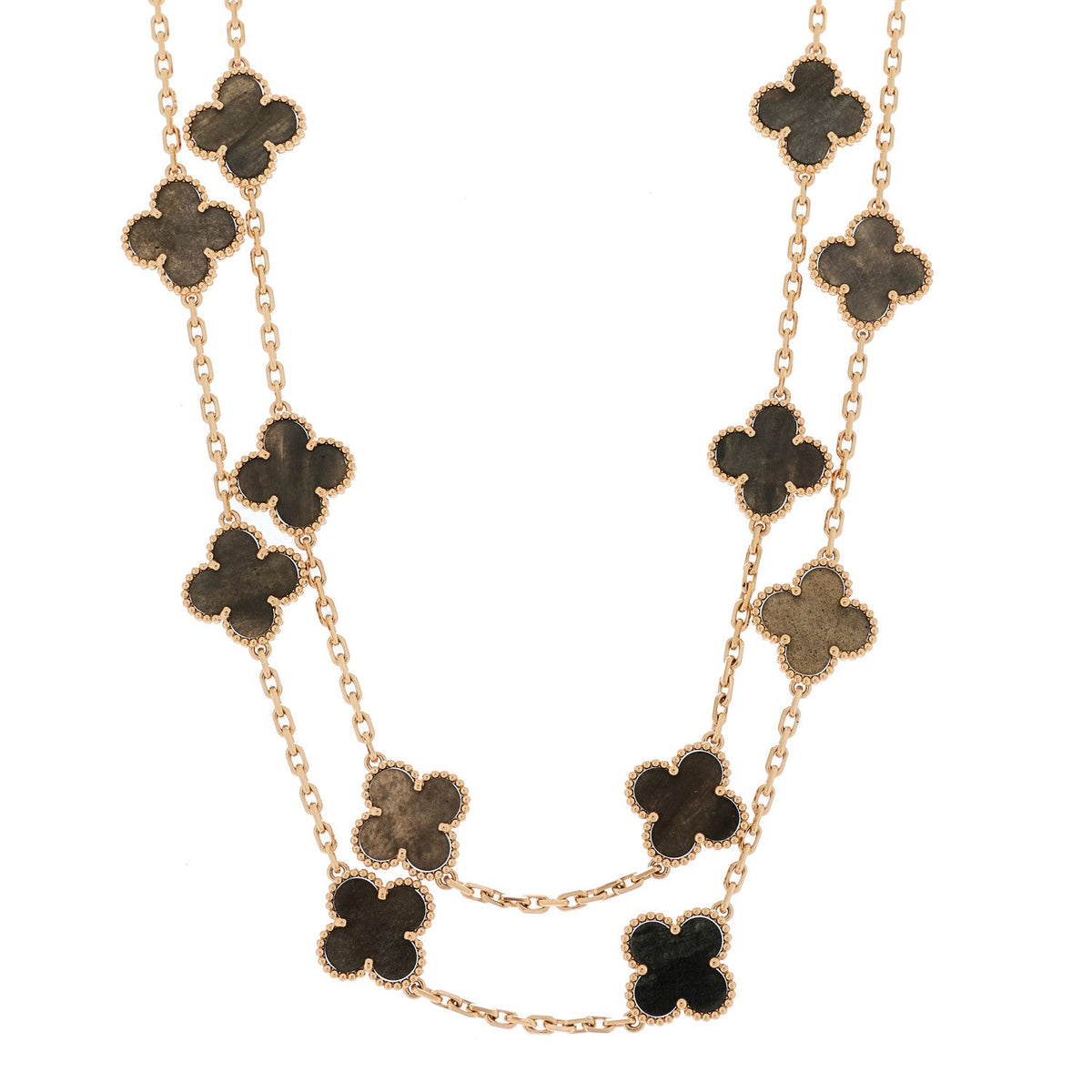 Van Cleef & Arpels Vintage Alhambra 20 Motifs Necklace 18K Rose Gold