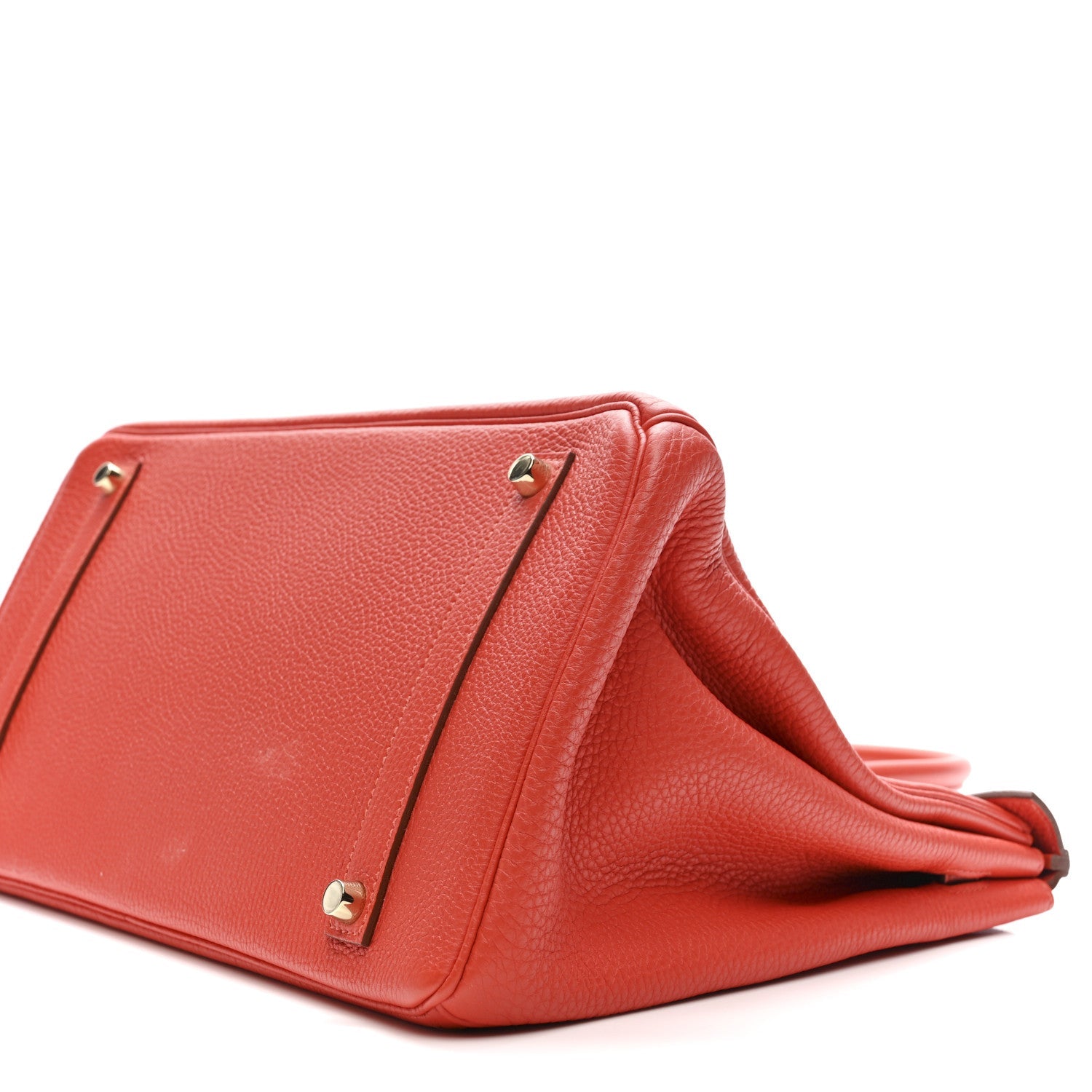 HERMES BIRKIN 35 CAPUCINE TOGO GOLD HARDWARE