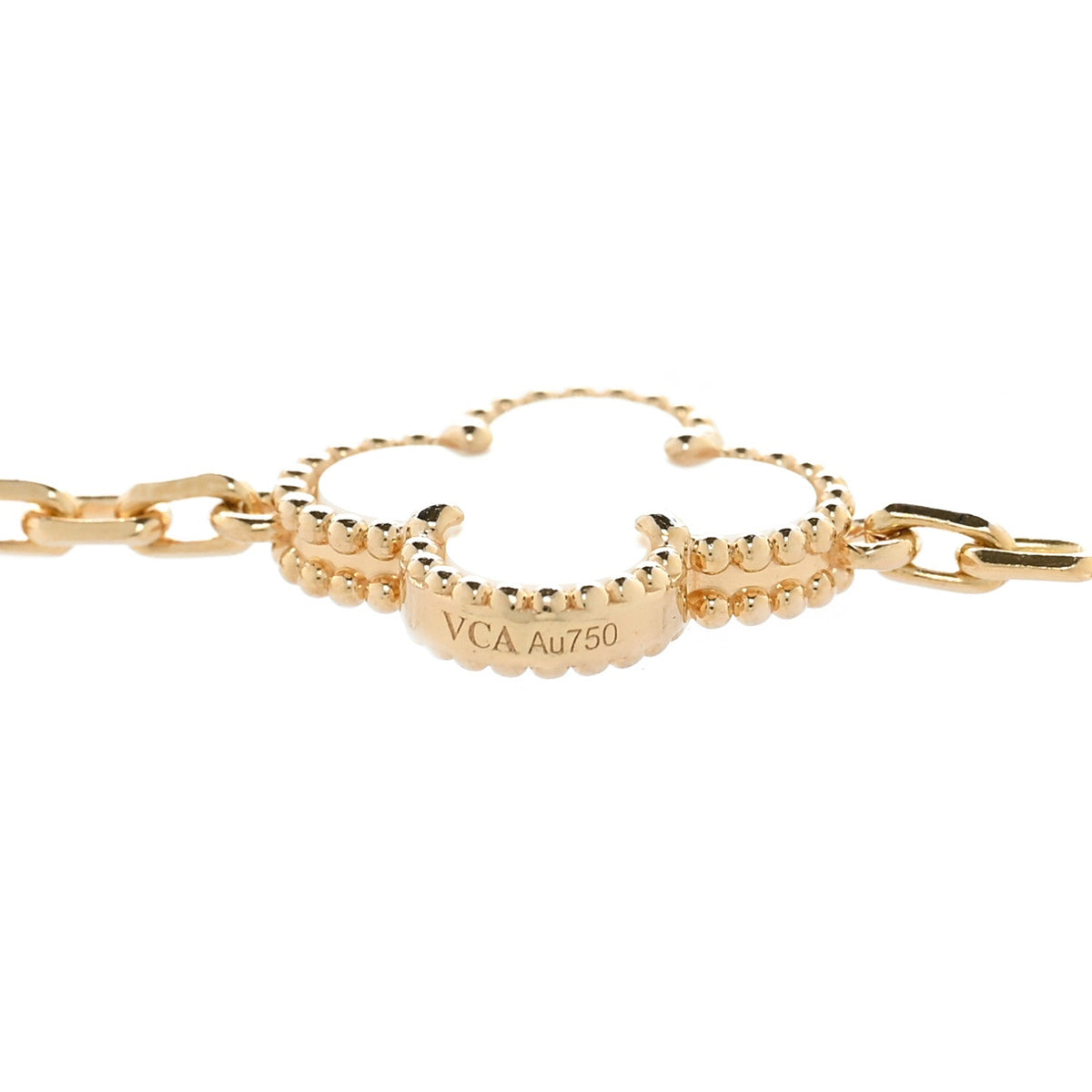 ヴァンクリーフ&アーペル ヴィンテージアルハンブラ 10モチーフ ネックレス マザーオブパール 18K イエローゴールド VAN CLEEF & ARPELS VINTAGE ALHAMBRA 10 MOTIFS NECKLACE MOTHER OF PEARL 18K YELLOW GOLD