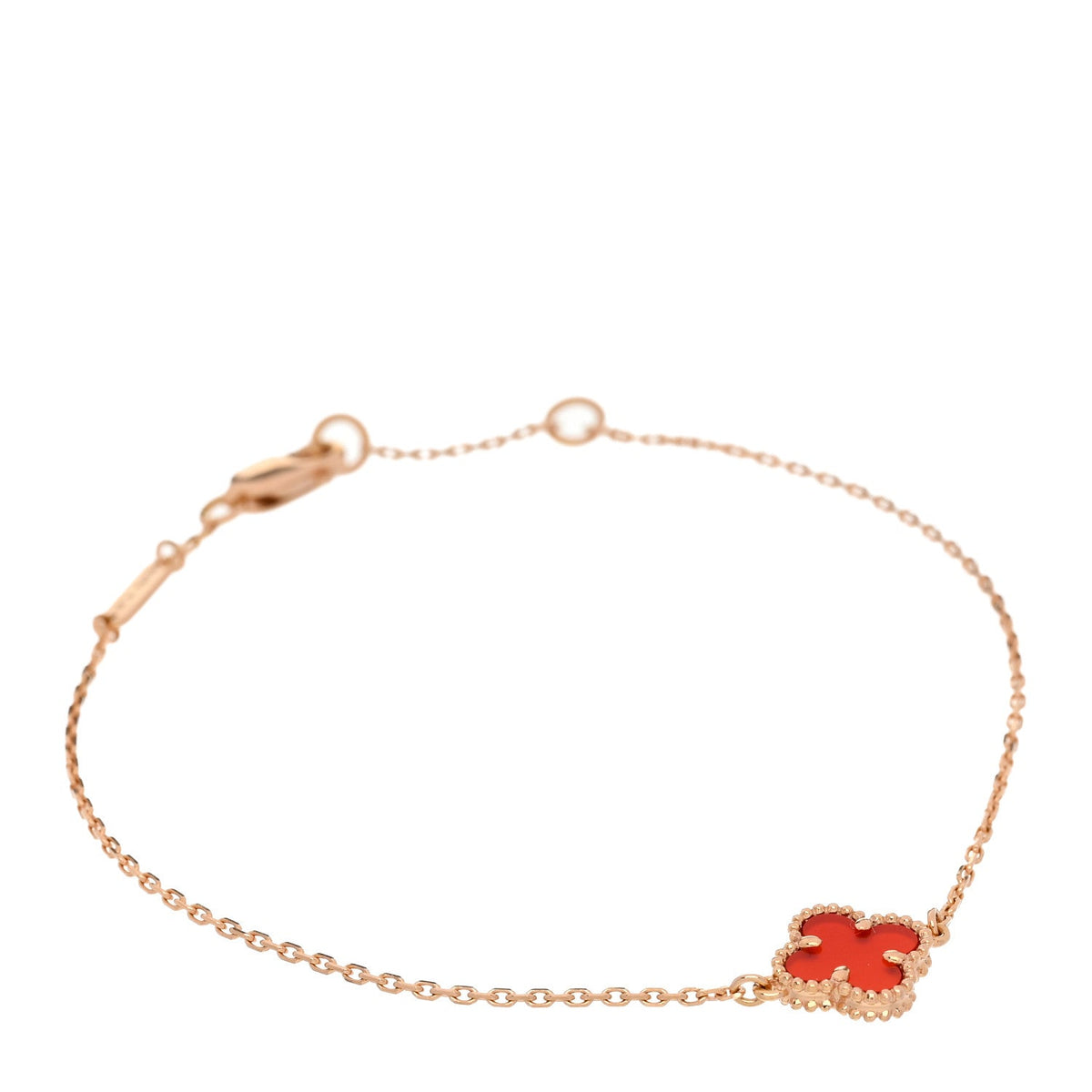 ヴァンクリーフ&アーペル スウィートアルハンブラ ブレスレット カーネリアン 18K ローズゴールド VAN CLEEF & ARPELS SWEET ALHAMBRA BRACELET CARNELIAN 18K ROSE GOLD