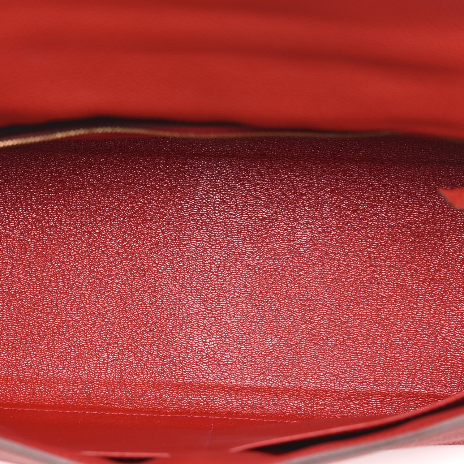 HERMES KELLY 32 RETOURNE ROUGE CASAQUE TOGO SILVER HARDWARE