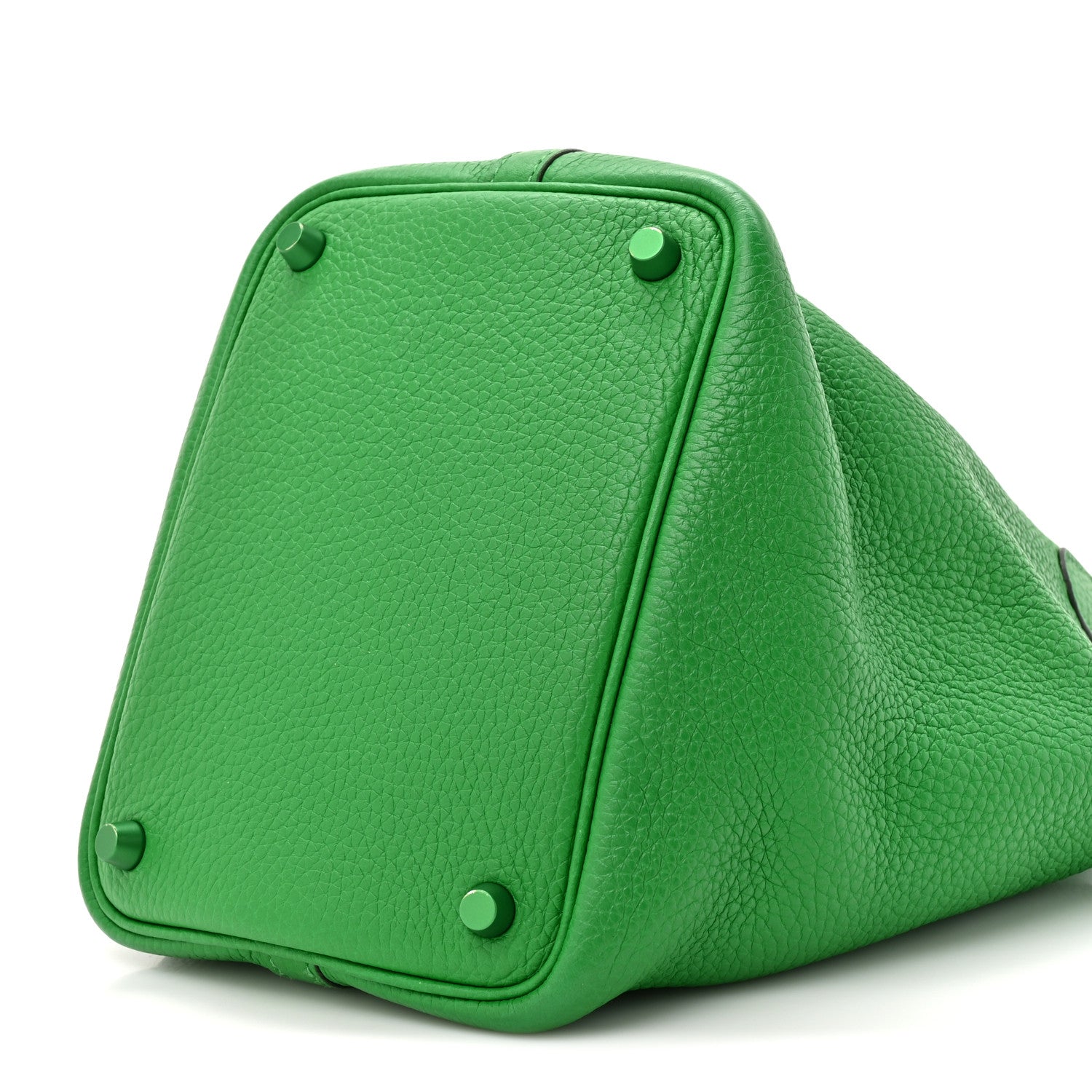 HERMES PICOTIN LOCK PM 18 BAMBOU TAURILLON CLEMENCE MATTE GREEN HARDWARE