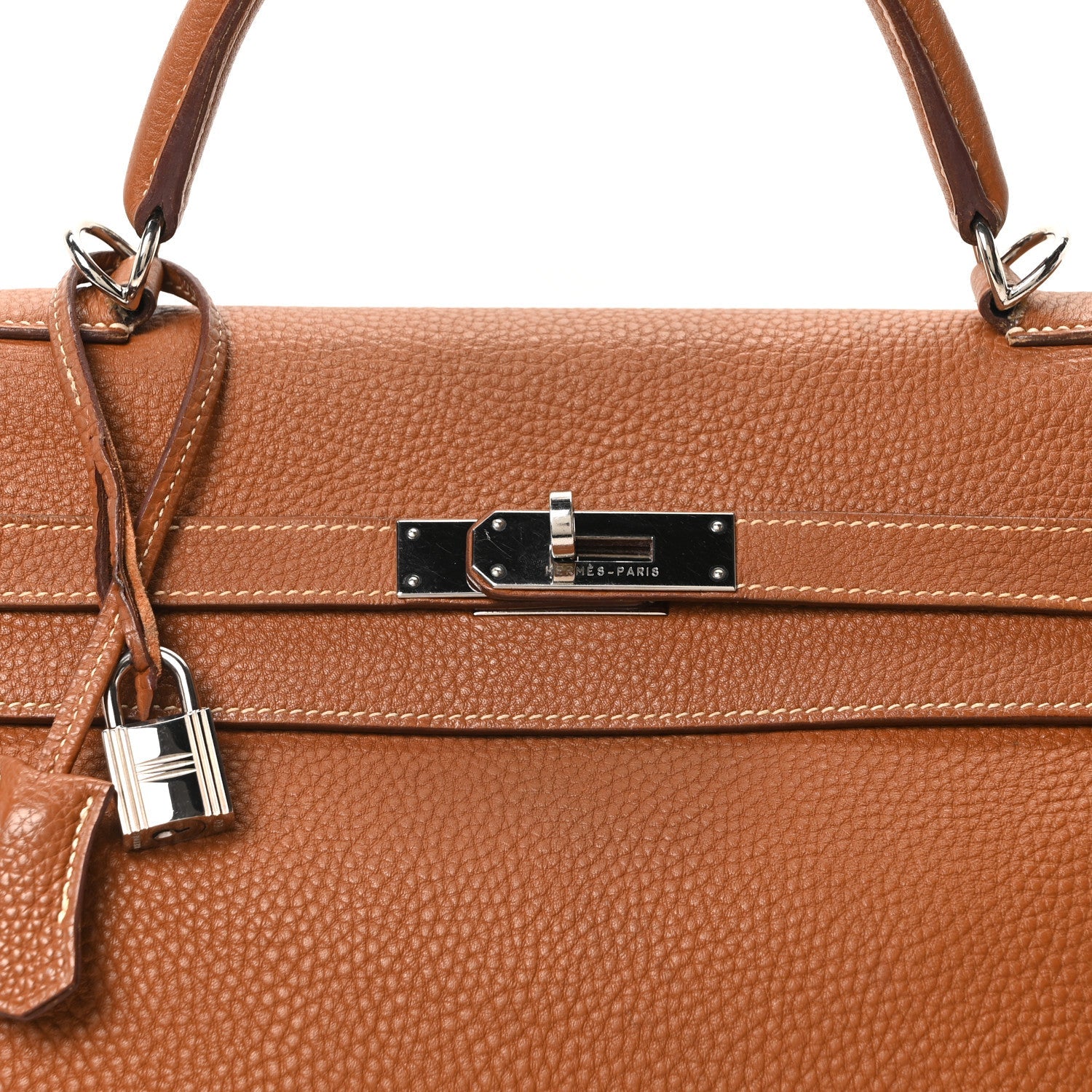 HERMES KELLY 35 RETOURNE GOLD TAURILLON CLEMENCE SILVER HARDWARE
