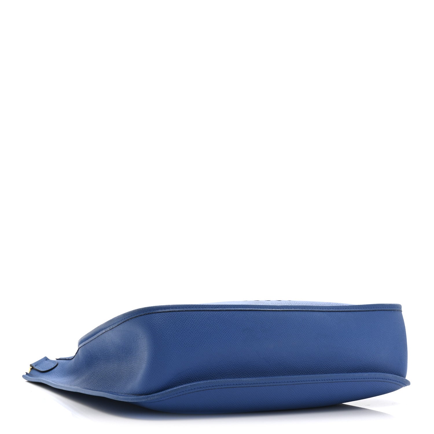 HERMES EVELYNE GM BLEU FRANCE COURCHEVEL SILVER HARDWARE