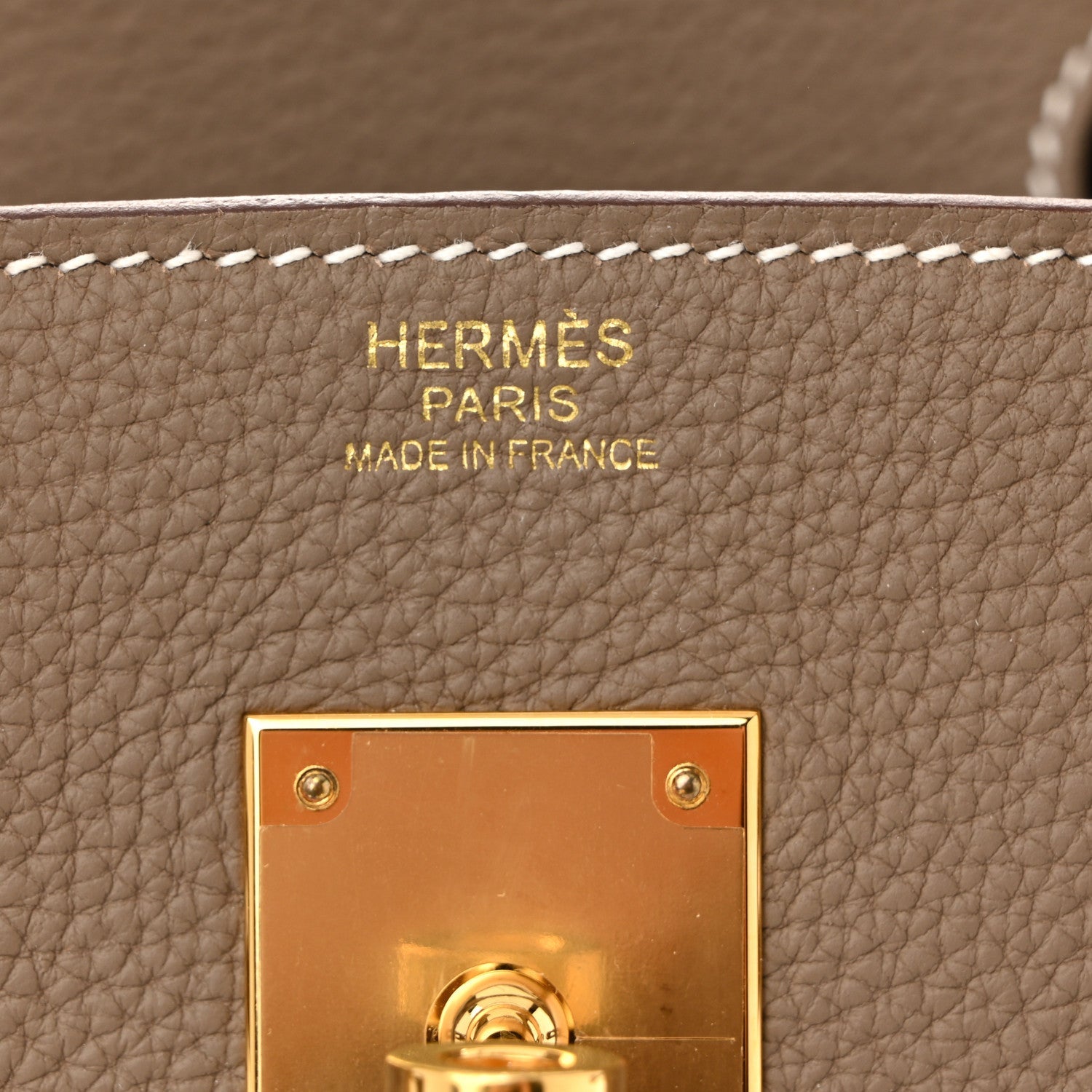 HERMES BIRKIN 30 ETOUPE TOGO GOLD HARDWARE