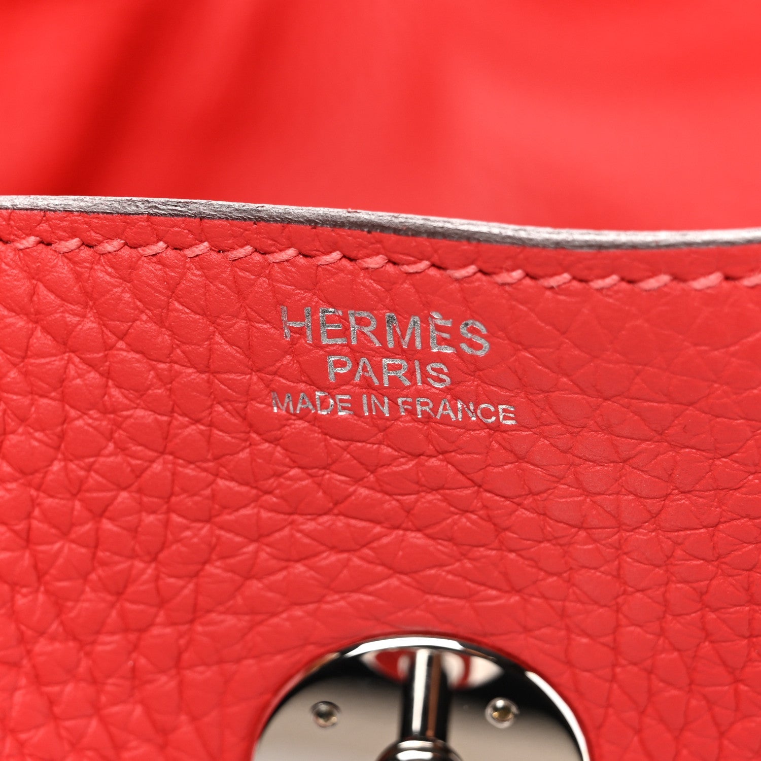 エルメス リンディ 34 Rouge Pivoine トリヨンクレマンス シルバー金具 HERMES LINDY 34 ROUGE PIVOINE TAURILLON CLEMENCE SILVER HARDWARE