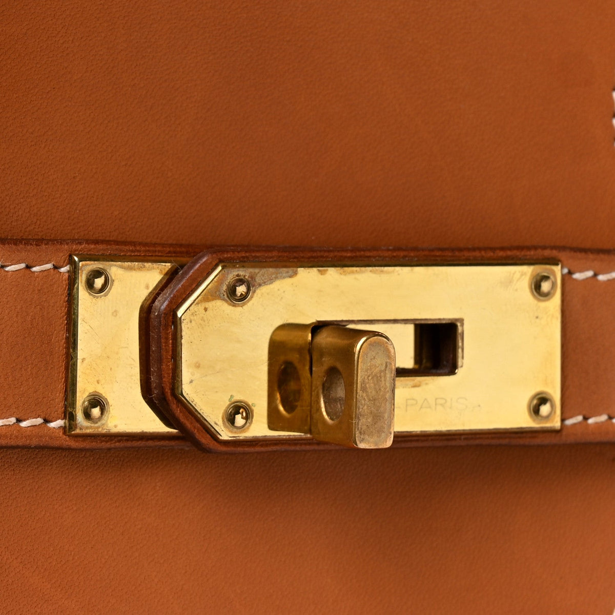 Hermes Birkin 40 Haut A Courroies HAC Fauve Paprika Barenia / Toile Gold Hardware