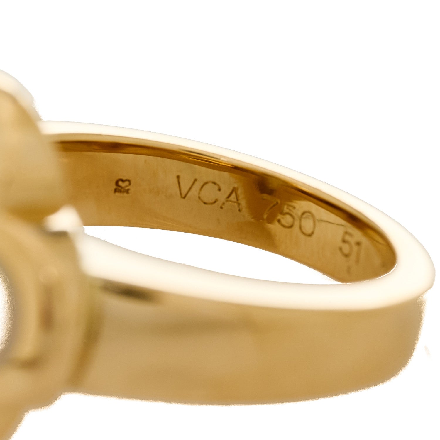 ヴァンクリーフ&アーペル ピュアアルハンブラ リング マザーオブパール 18K イエローゴールド VAN CLEEF & ARPELS PURE ALHAMBRA RING MOTHER OF PEARL 18K YELLOW GOLD