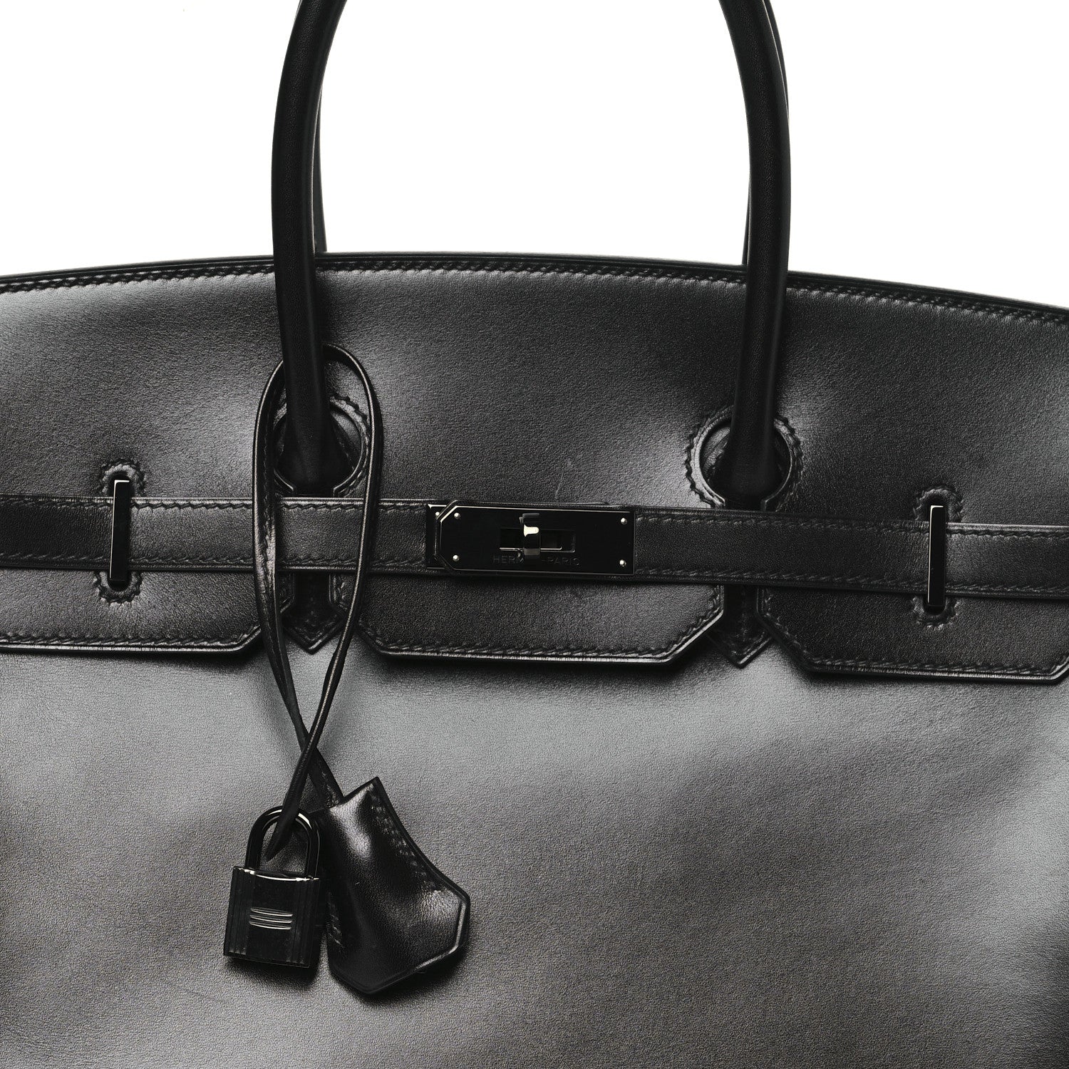 HERMES BIRKIN 35 SO-BLACK BOX CALFSKIN BLACK HARDWARE