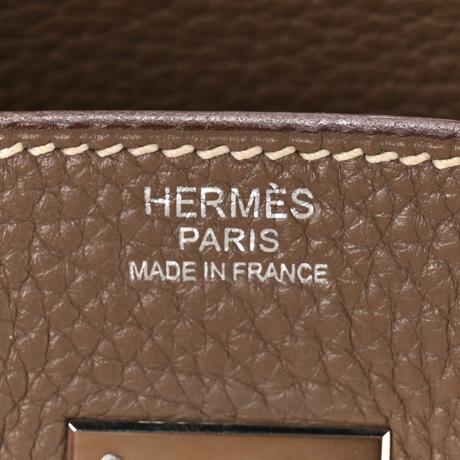 HERMES BIRKIN 30 ETOUPE TOGO SILVER HARDWARE