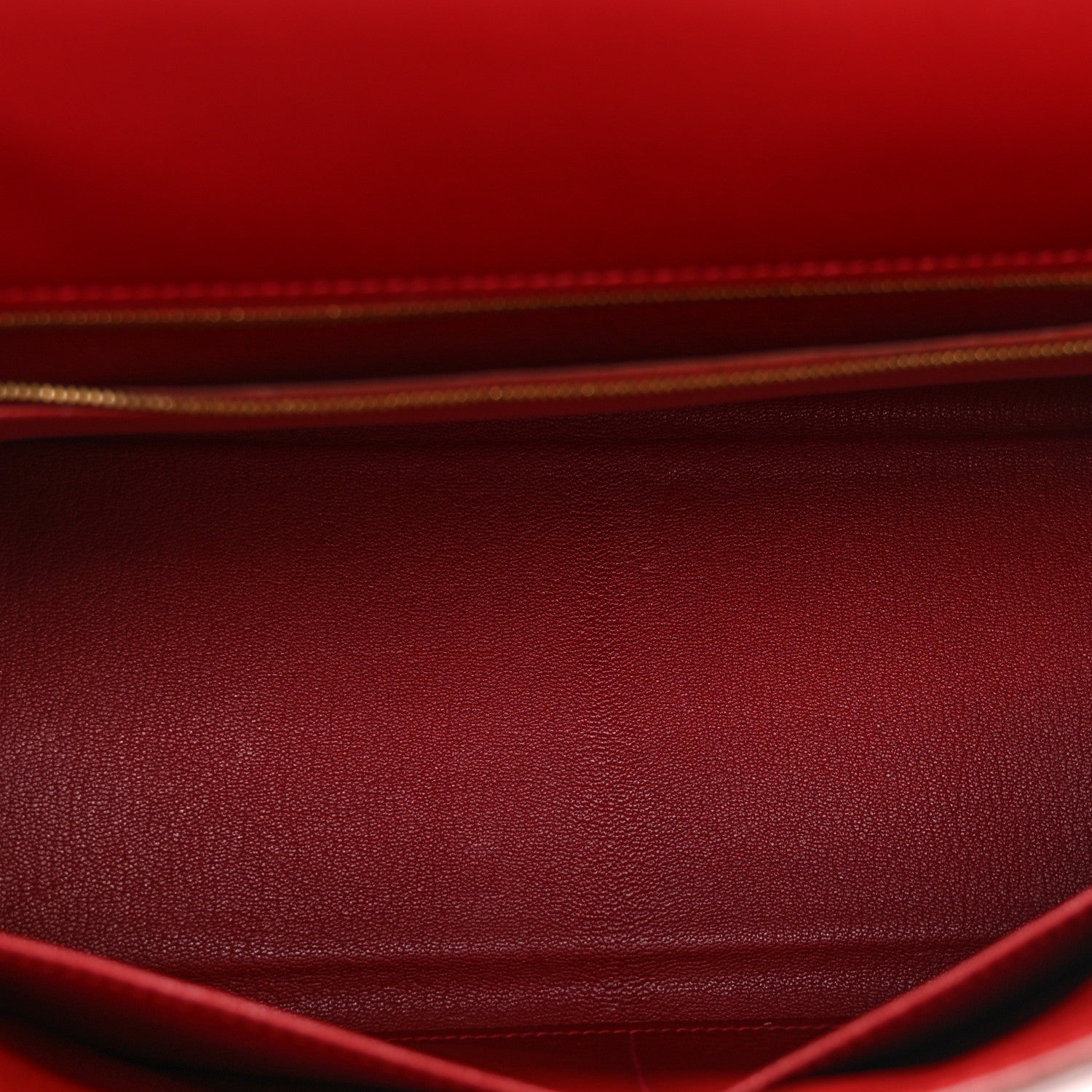 HERMES KELLY 32 RETOURNE ROUGE VIF TADELAKT GOLD HARDWARE