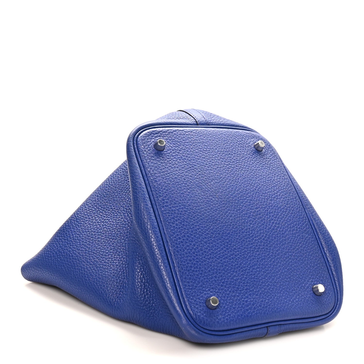 HERMES PICOTIN MM 22 BLEU ELECTRIQUE TAURILLON CLEMENCE SILVER HARDWARE