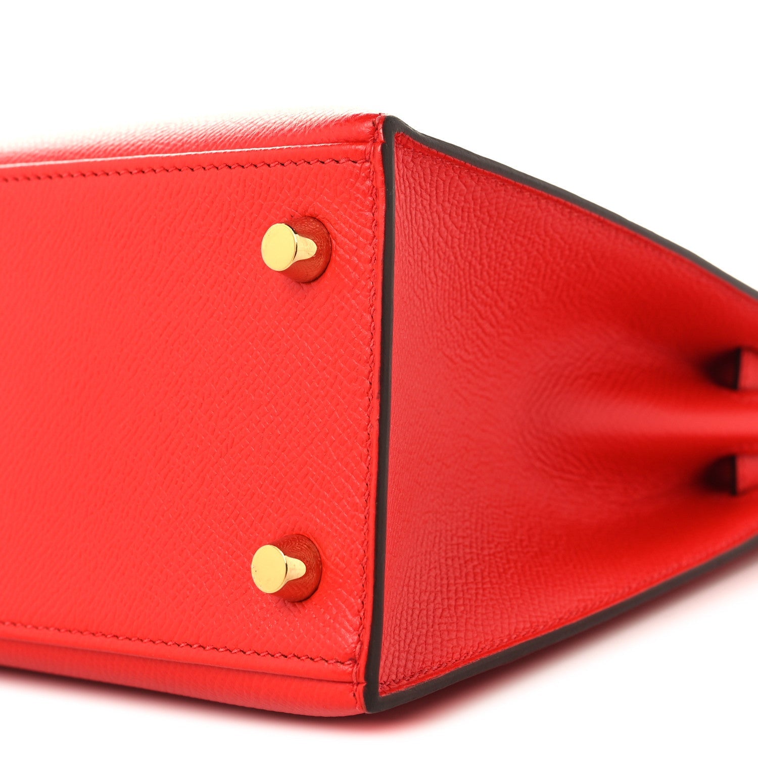 HERMES KELLY 25 SELLIER ROUGE DE COEUR EPSOM GOLD HARDWARE