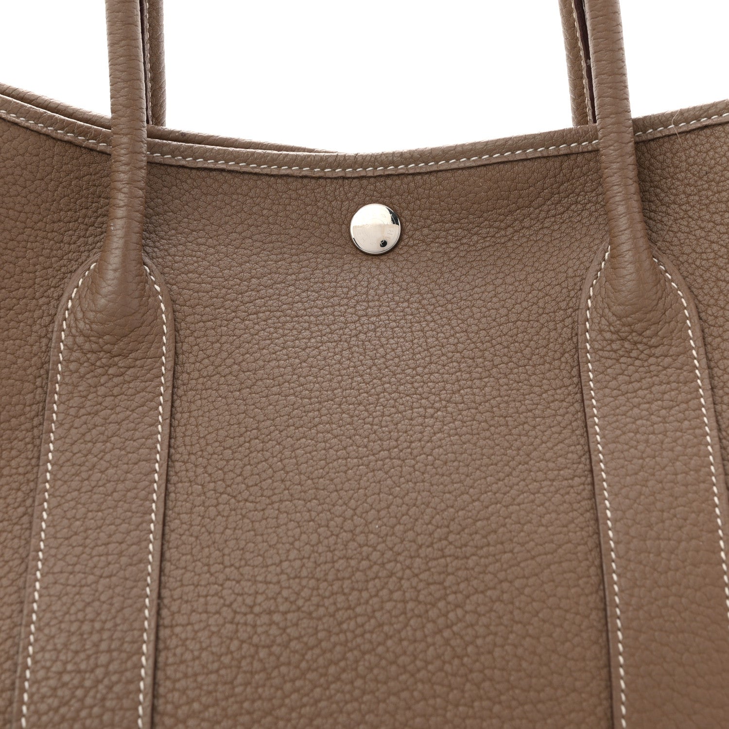 HERMES GARDEN PARTY 36 ETOUPE NEGONDA SILVER HARDWARE