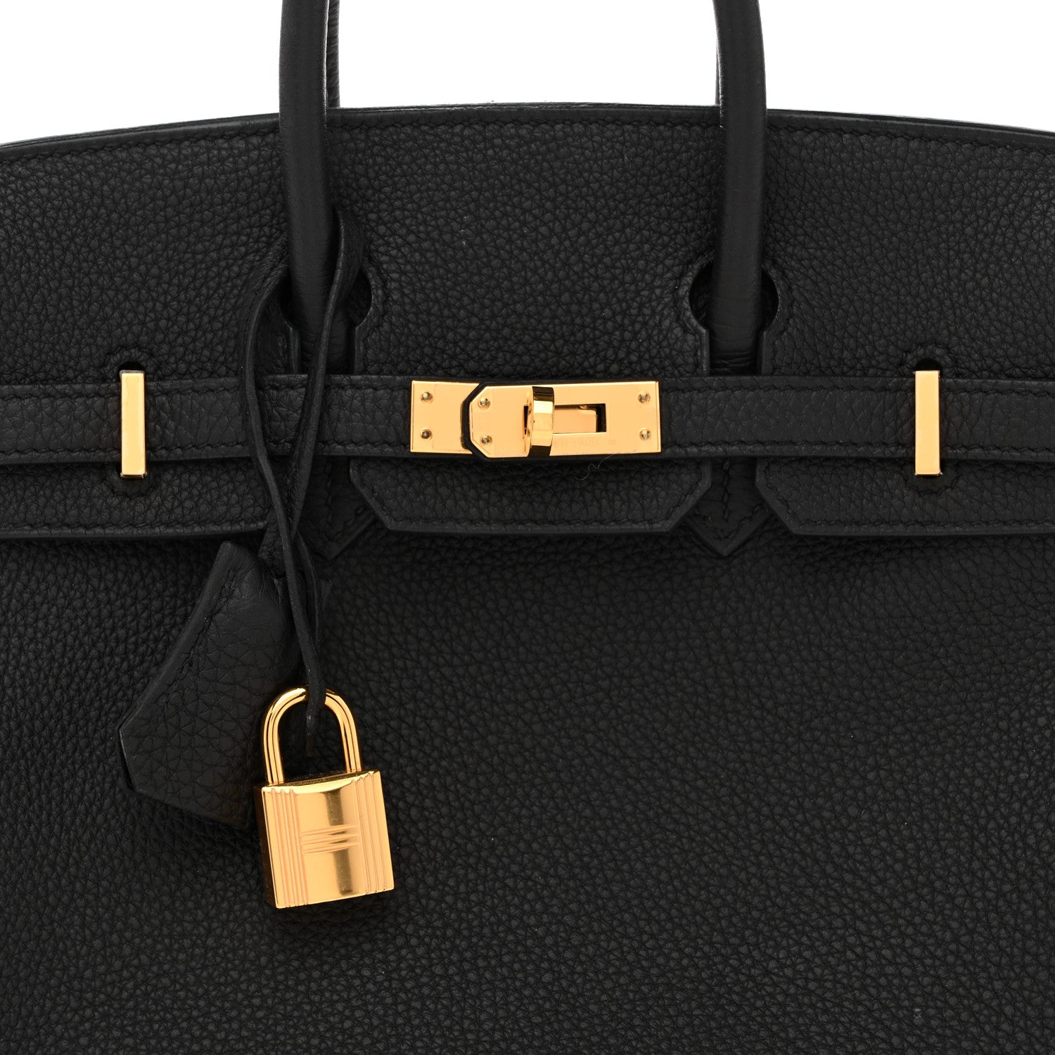 HERMES BIRKIN 25 BLACK TOGO GOLD HARDWARE