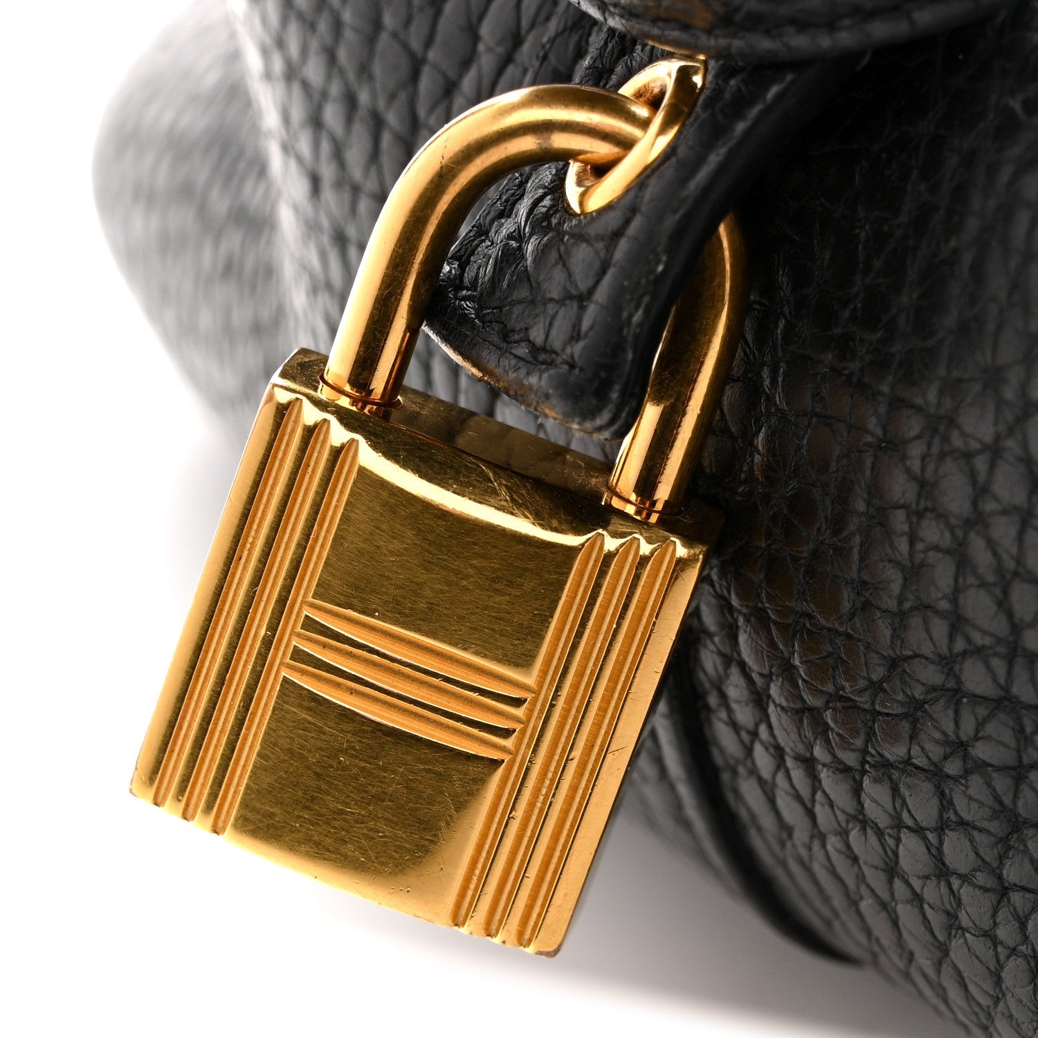 HERMES PICOTIN LOCK MM 22 BLACK TAURILLON CLEMENCE GOLD HARDWARE