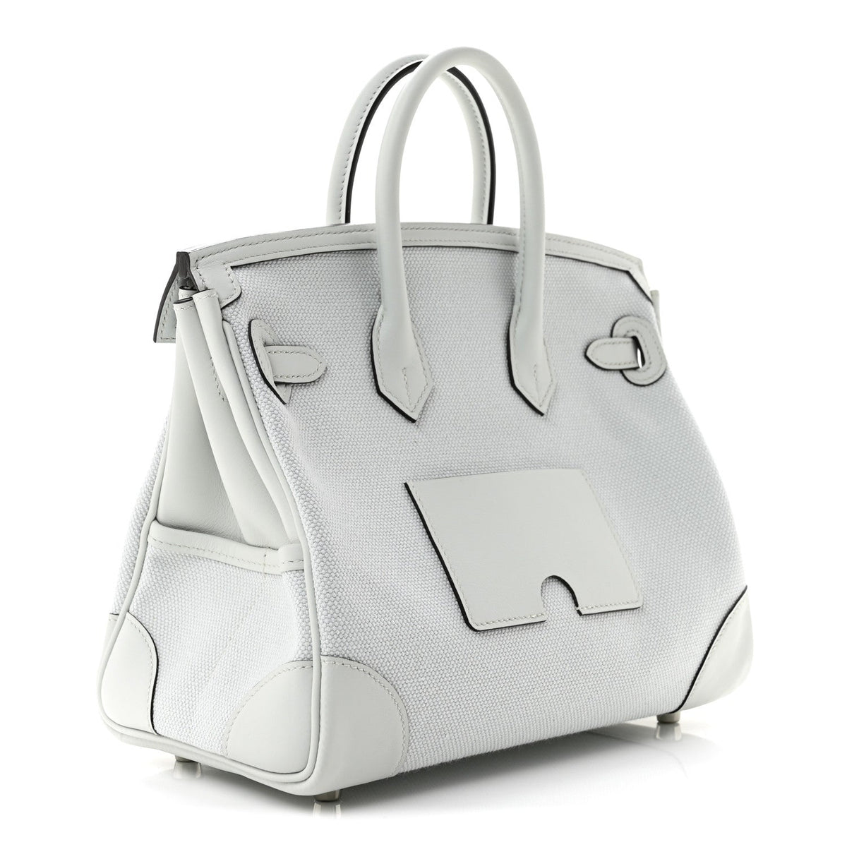 エルメス バーキンカーゴ 25 Gris Platine スイフト / トワル シルバー金具 HERMES BIRKIN 25 GRIS PLATINE SWIFT / TOILE SILVER HARDWARE