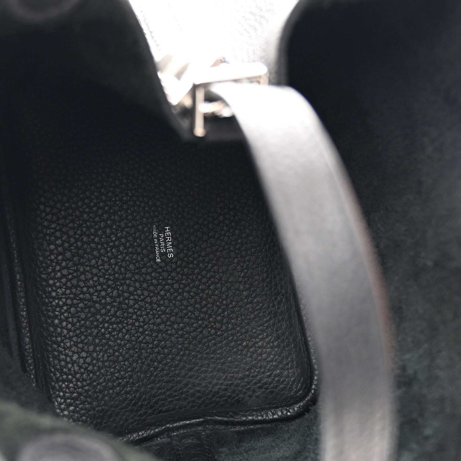 HERMES PICOTIN LOCK PM 18 BLACK TAURILLON CLEMENCE SILVER HARDWARE