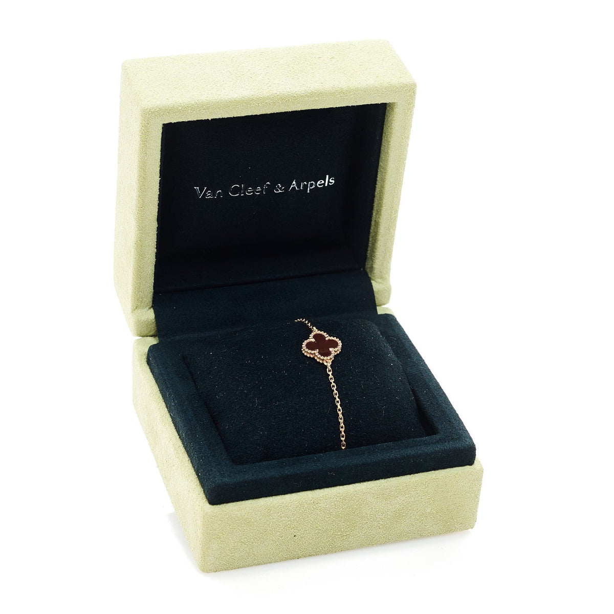 Van Cleef & Arpels Sweet Alhambra Bracelet Carnelian 18K Rose Gold