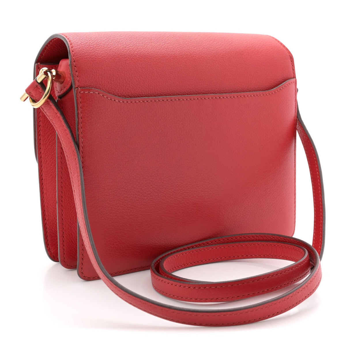 エルメス ミニルリ Rouge Casaque エバーカラー シルバー金具 HERMES ROULIS ROUGE CASAQUE EVERCOLOR SILVER HARDWARE