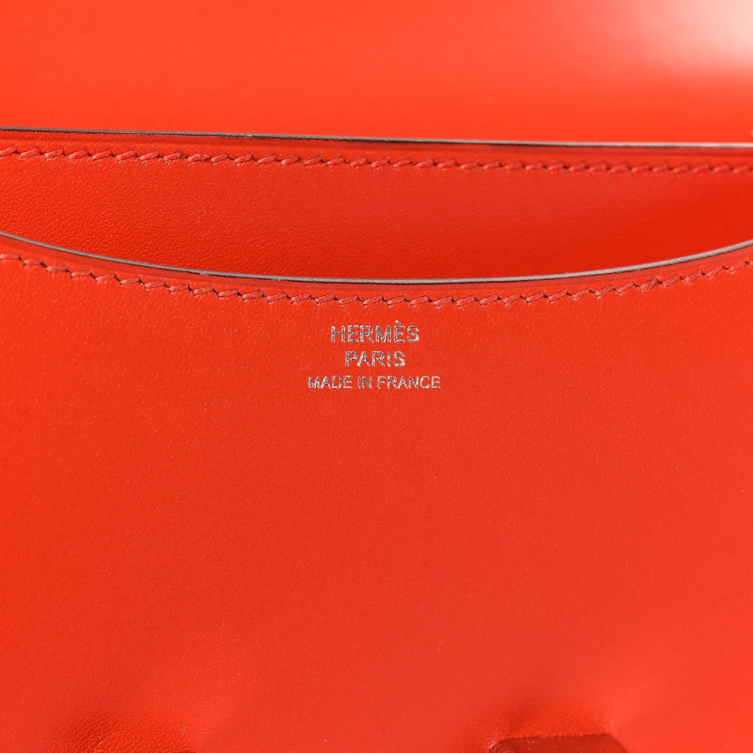 HERMES MINI CONSTANCE 18 CAPUCINE TADELAKT SILVER HARDWARE