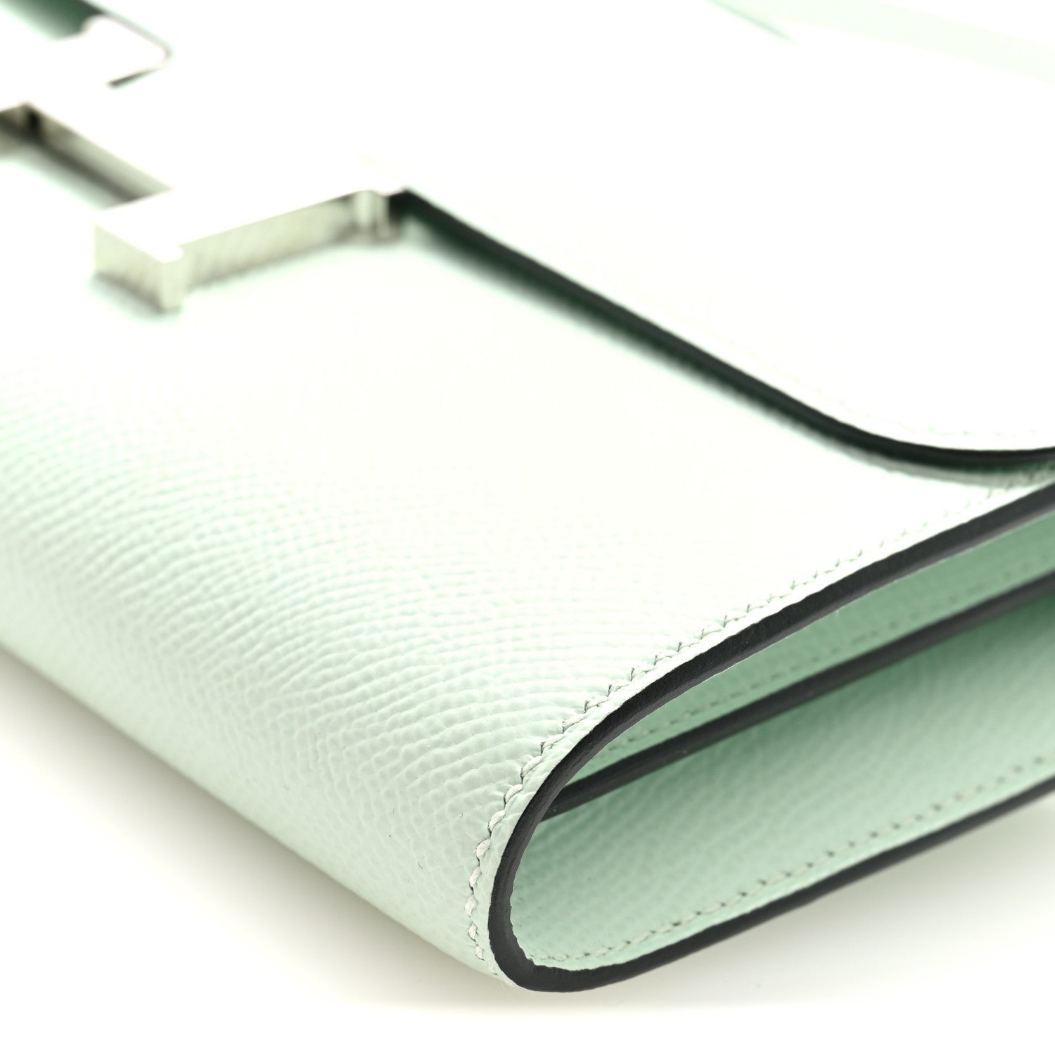 HERMES CONSTANCE TO GO WALLET VERT PEPPERMINT EPSOM SILVER HARDWARE