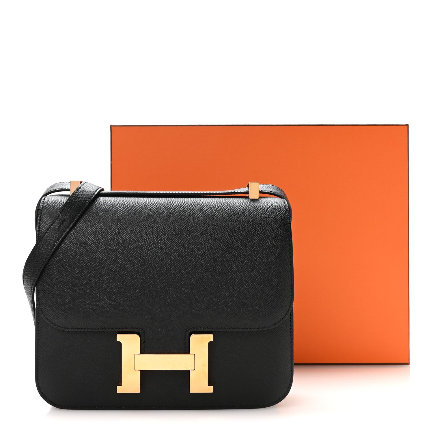 エルメス コンスタンス 24 Black エプソン ローズゴールド金具 HERMES CONSTANCE 24 BLACK EPSOM ROSE GOLD HARDWARE