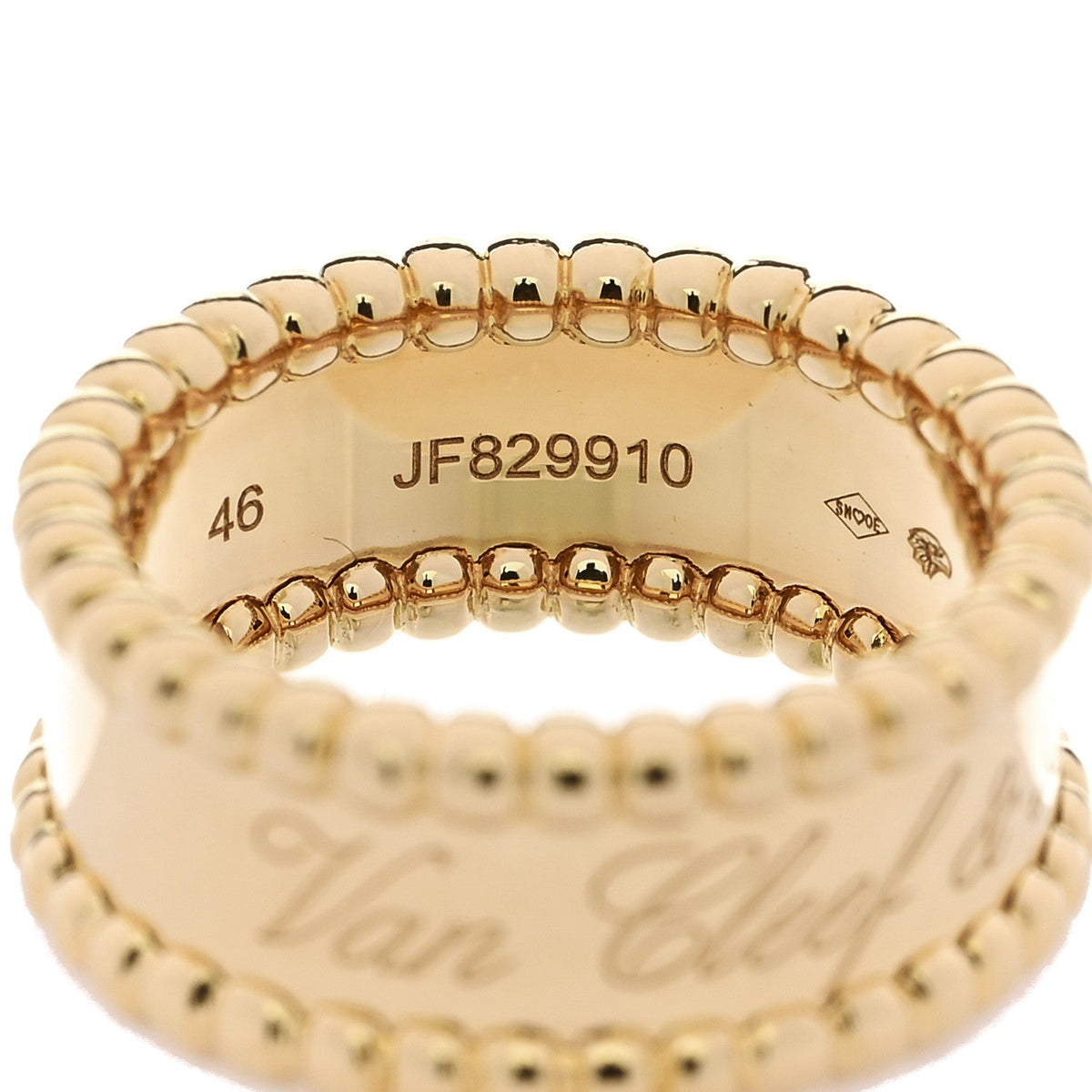 VAN CLEEF & ARPELS PERLÉE RING 18K YELLOW GOLD