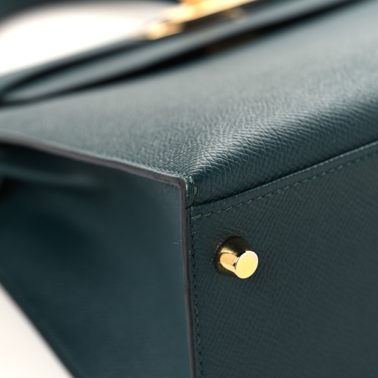 HERMES KELLY 28 SELLIER VERT CYPRESS EPSOM GOLD HARDWARE