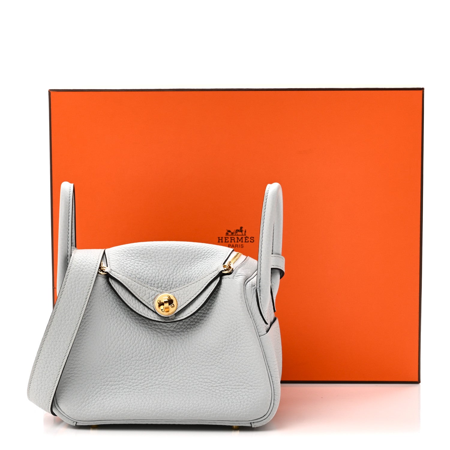 エルメス リンディ 20 Bleu Pale トリヨンクレマンス ゴールド金具 HERMES LINDY 20 BLEU PALE TAURILLON CLEMENCE GOLD HARDWARE