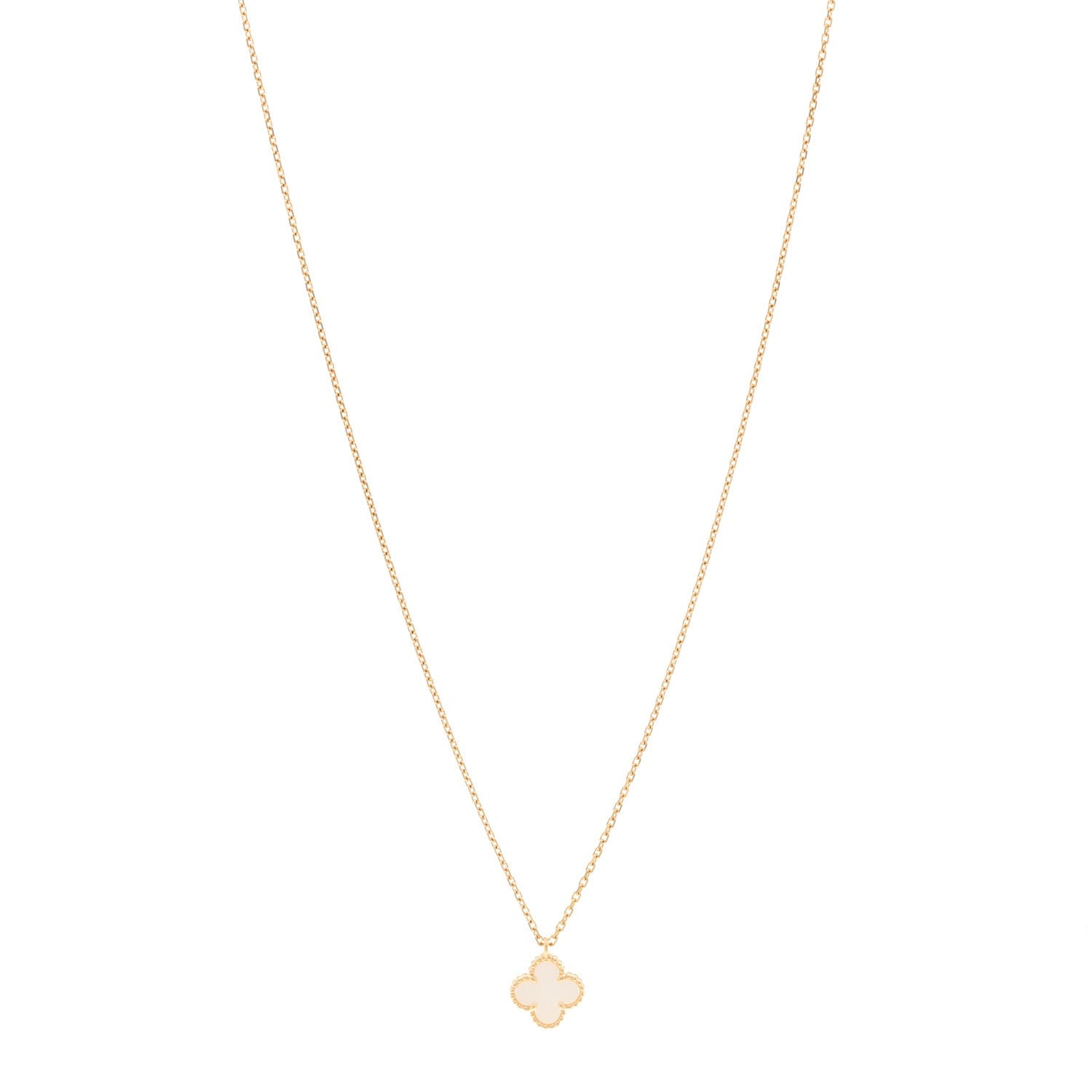 ヴァンクリーフ&アーペル スウィートアルハンブラ ペンダントネックレス マザーオブパール 18K イエローゴールド VAN CLEEF & ARPELS SWEET ALHAMBRA PENDANT NECKLACE MOTHER OF PEARL 18K YELLOW GOLD