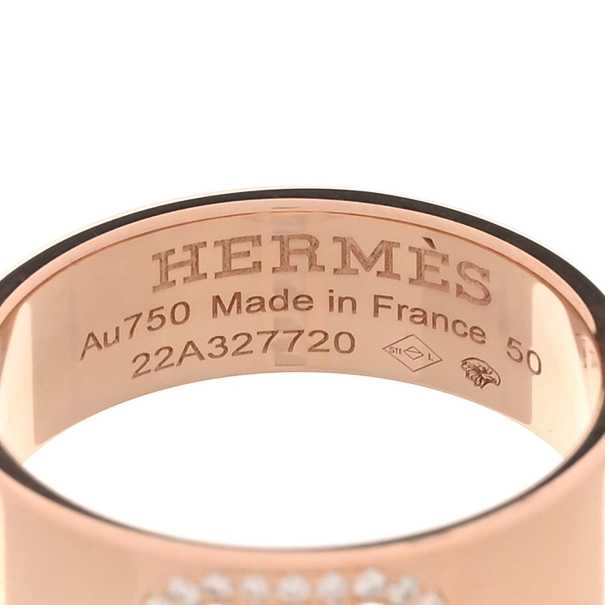 エルメス シェーヌダンクルリング 指輪 18K ローズゴールド ダイヤモンド HERMES CHAINE D'ANCRE RING 18K ROSE GOLD DIAMOND