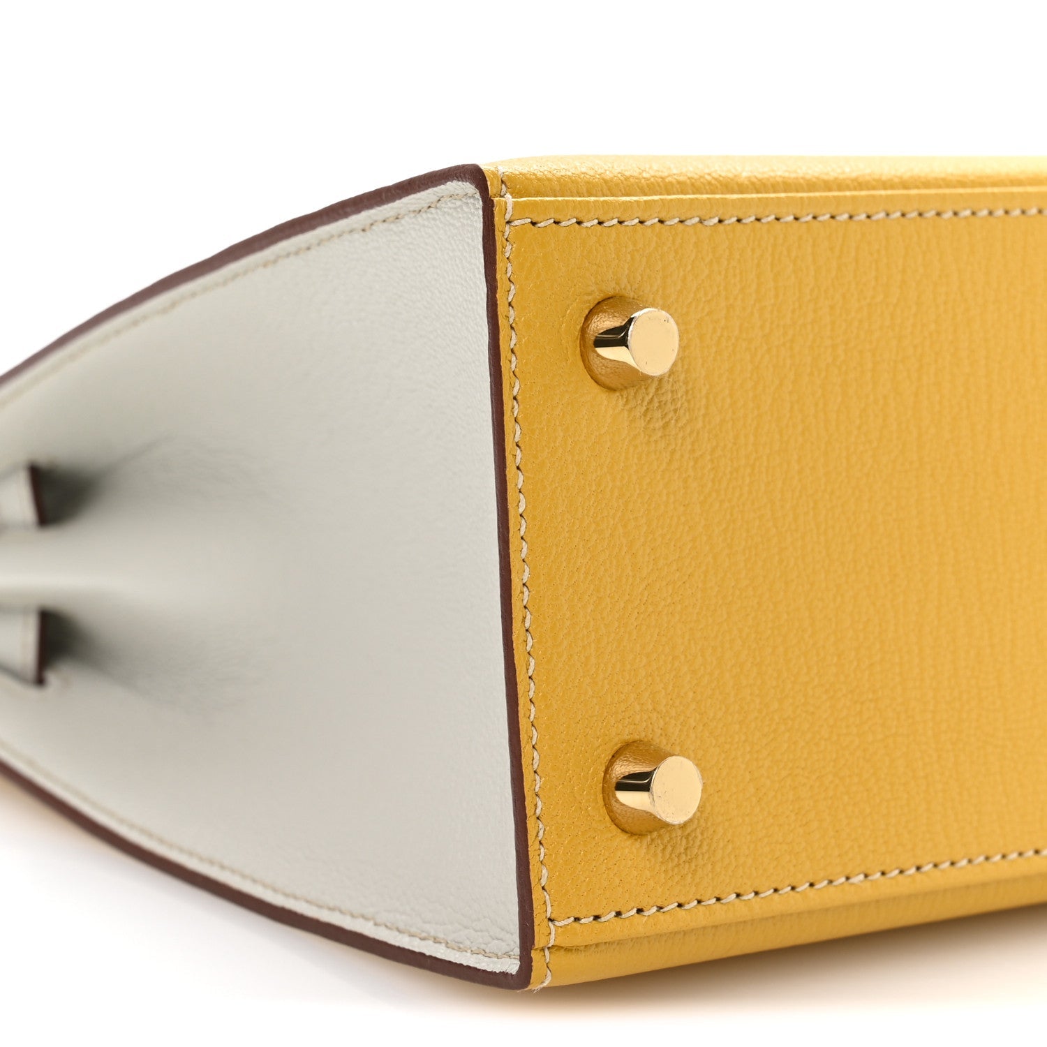 エルメス ケリー 25 HSS パーソナルオーダー 外縫い Jaune Ambre Bleu Glacier シェーブルミゾール シャンパンゴールド金具 HERMES KELLY 25 HSS PERSONAL ORDER SELLIER JAUNE AMBRE BLEU GLACIER CHEVRE MYSORE BRUSHED GOLD HARDWARE