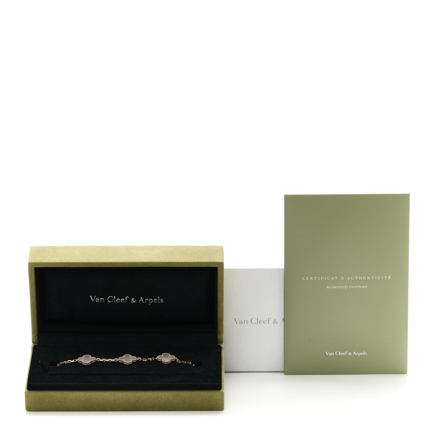 ヴァンクリーフ&アーペル ヴィンテージアルハンブラ 5モチーフ ブレスレット マザーオブパール 18K イエローゴールド VAN CLEEF & ARPELS VINTAGE ALHAMBRA 5 MOTIFS BRACELET MOTHER OF PEARL 18K YELLOW GOLD