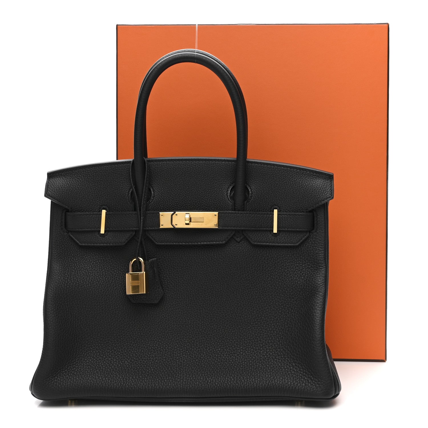 HERMES BIRKIN 30 BLACK TOGO GOLD HARDWARE