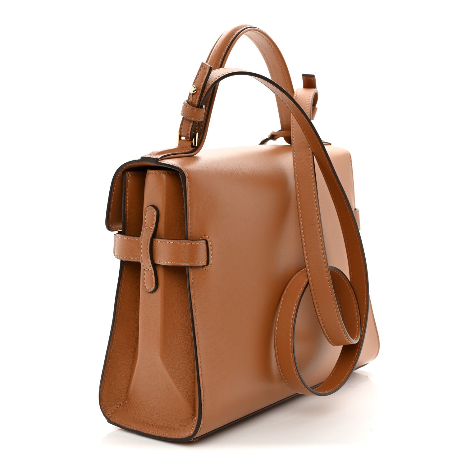 デルヴォー タンペート MM ハンドバッグ Camel カーフスキン ゴールド金具 DELVAUX TEMPETE MM HANDBAG CAMEL CALFSKIN GOLD HARDWARE